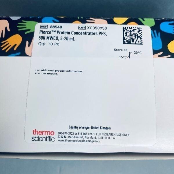 Thermo Pierce Protein Concentrator PES 50K MWCO 5-20 ml Pack of 10 Concentrators Centrifuge Tubes Thermo Scientific