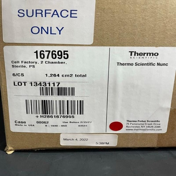 Thermo Scientific 167695 Cell Factory System 2 Tray Layers Case of 6 Systems Lab Consumables::Storage and Culture Plates Thermo Scientific