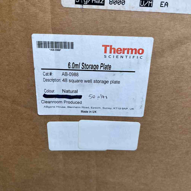 Thermo Scientific Abgene Storage Microplate 48 Well 6 ml Case of 50 Plates Petri Dishes/Culture Plates Thermo Scientific