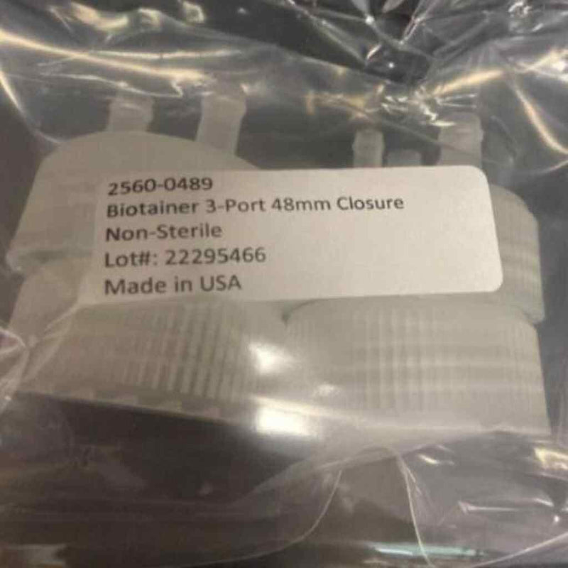Thermo Scientific Biotainer Bottle Closure 3 Ports 48 mm Case of 4 Caps Jars & Reagent Bottles Thermo Scientific