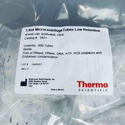 Thermo Scientific Centrifuge Tube 1.5 ml Snap Cap Low Retention Polypropylene 10 Packs with 500 Tubes Each Centrifuge Tubes Thermo Scientific