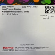 Thermo Scientific Centrifuge Tube 2.0 ml with Attached Snap Cap 950 Tubes Lab Consumables::Tubes, Vials, and Flasks Thermo Scientific