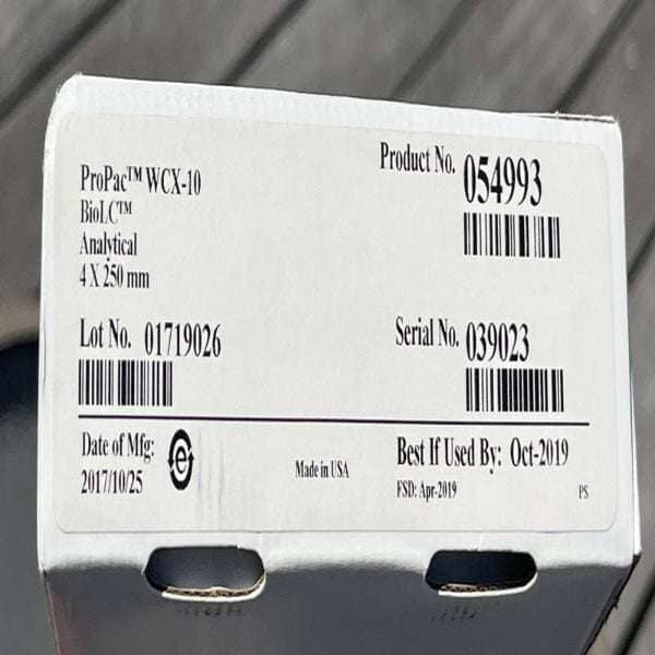 Thermo Scientific Column ProPac WCX-10 10 um 250 x 4 mm LC/MS/GC Thermo Scientific