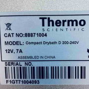 Thermo Scientific Compact Dry Bath D Heater Digital Dry Baths & Heat Blocks Thermal Scientific