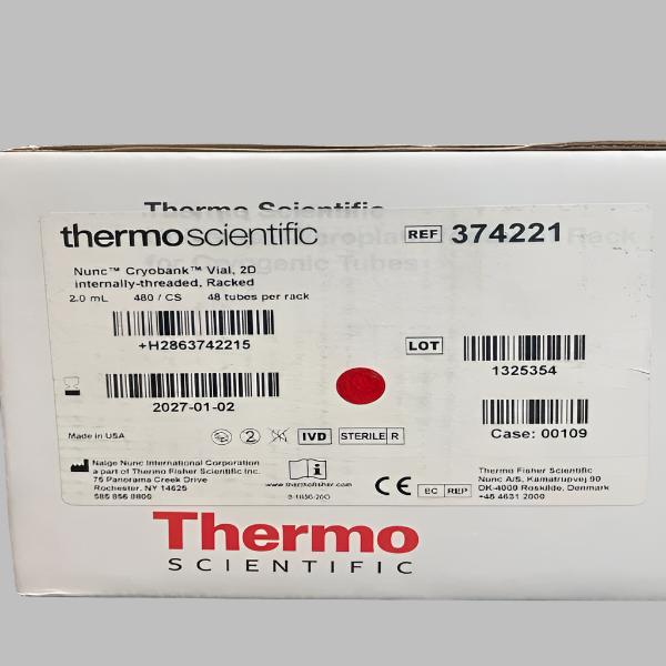 Thermo Scientific Cryobank Vial 2D Coded 2 ml 10 Racks with 48 Vials Each Lab Consumables::Tubes, Vials, and Flasks Thermo Scientific