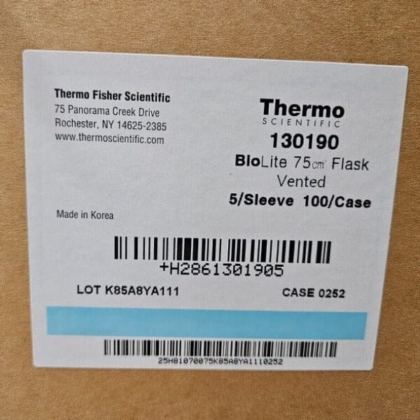 Thermo Scientific Culture Flask Vented 75 cm2 PS Case of 100 Flasks Lab Consumables::Tubes, Vials, and Flasks Thermo Scientific