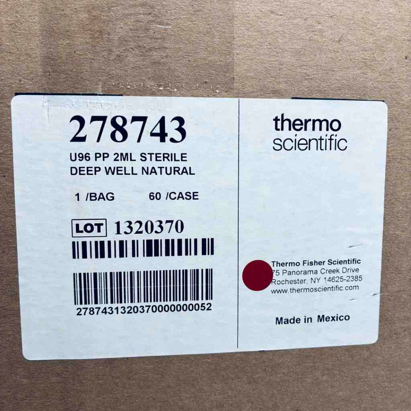 Thermo Scientific Deep Well Microplate 2 ml 96 Well Total of 60 Plates Petri Dishes/Culture Plates Thermo Scientific