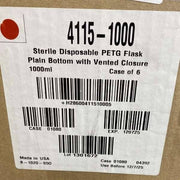 Thermo Scientific Flask with Vent Cap PETG 1000 ml Sterile Total of 6 Flasks Lab Consumables::Tubes, Vials, and Flasks Thermo Scientific