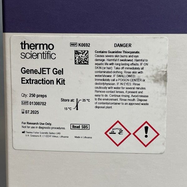 Thermo Scientific GeneJET Gel Extraction Kit Total of 229 Preps Other Thermo Scientific