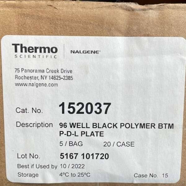 Thermo Scientific Microplate 200 ul Black PS Case of 20 Plates 152037 Lab Consumables::Storage and Culture Plates Thermo Scientific