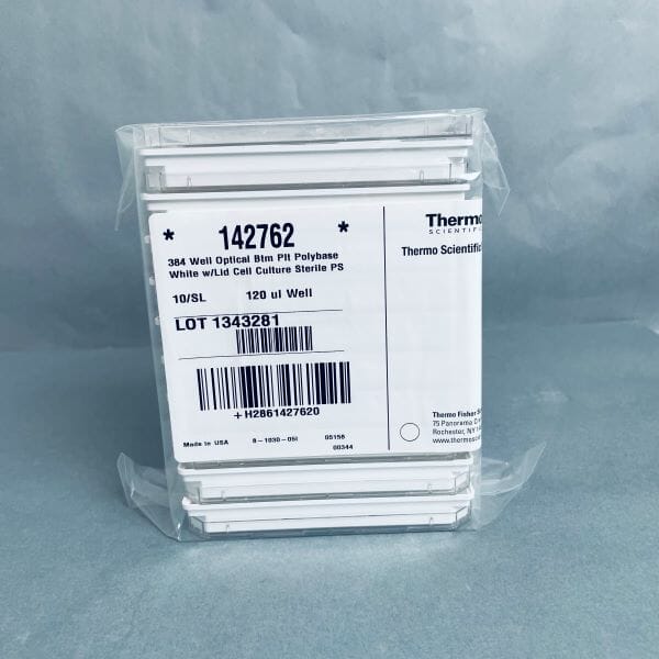 Thermo Scientific Microplate 384 Well 120 ul White PS Case of 30 Plates Lab Consumables::Storage and Culture Plates Thermo Scientific