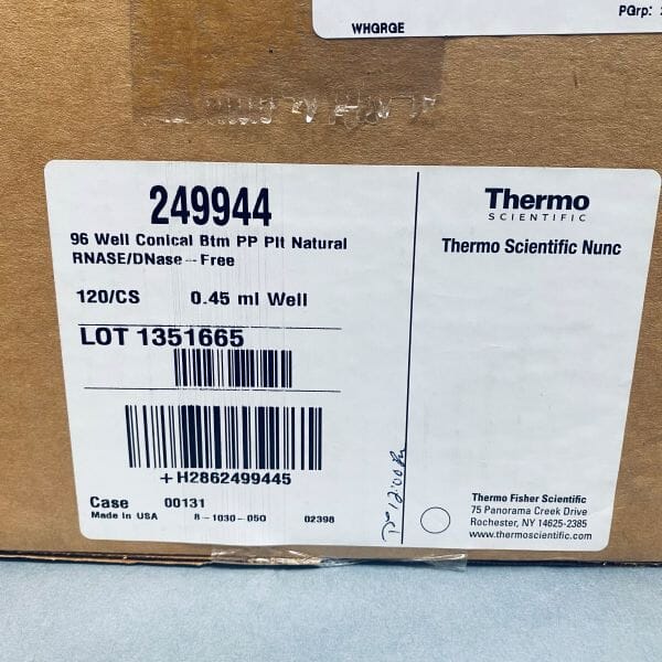 Thermo Scientific Microplate 96 Well 450 ul Polypropylene Case of 120 Plates Petri Dishes/Culture Plates Thermo Scientific