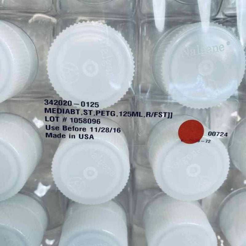 Thermo Scientific Nalgene Media Bottle 125 ml PETG Square Sterile Pack of 24 Jars & Reagent Bottles Thermo Scientific