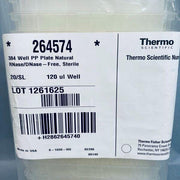 Thermo Scientific Nunc 384 Well Microplate Sterile 120ul Polypropylene Lot of 120 Plates Petri Dishes/Culture Plates Thermo Scientific