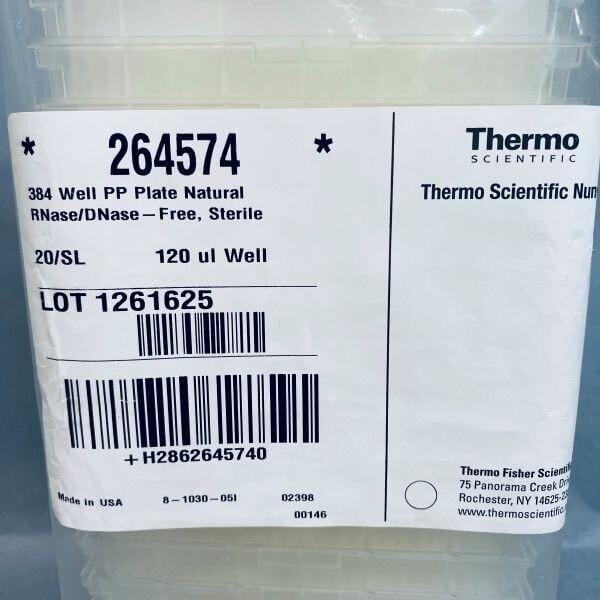 Thermo Scientific Nunc 384 Well Microplate Sterile 120ul Polypropylene Lot of 120 Plates Petri Dishes/Culture Plates Thermo Scientific