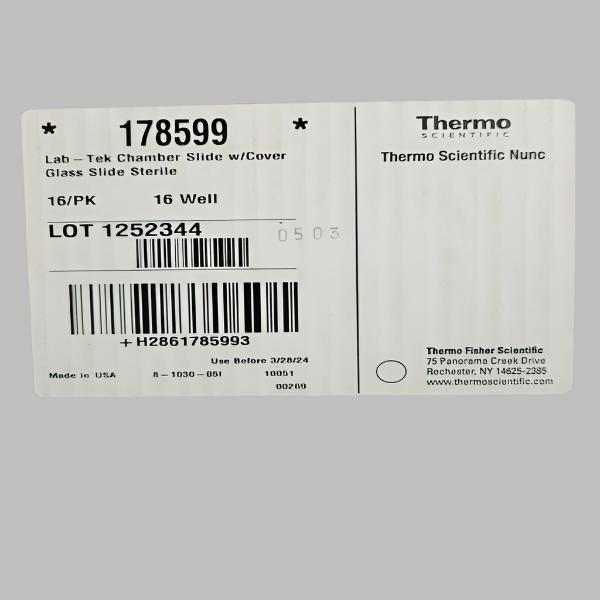 Thermo Scientific Nunc Chamber Slide 16 Well with Cover 16 Chamber Slides Lab Equipment::Other Lab Equipment Thermo Scientific