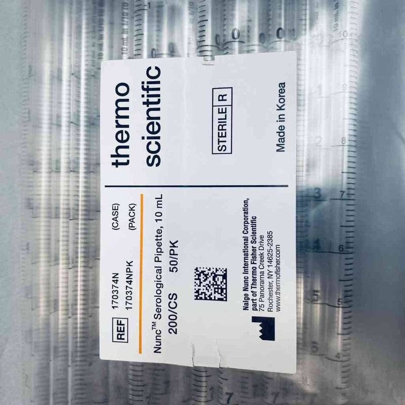 Thermo Scientific Nunc Serological Pipette 10 ml Sterile Lot of 400 Pipettes Pipettes & Pipette Tips Thermo Scientific