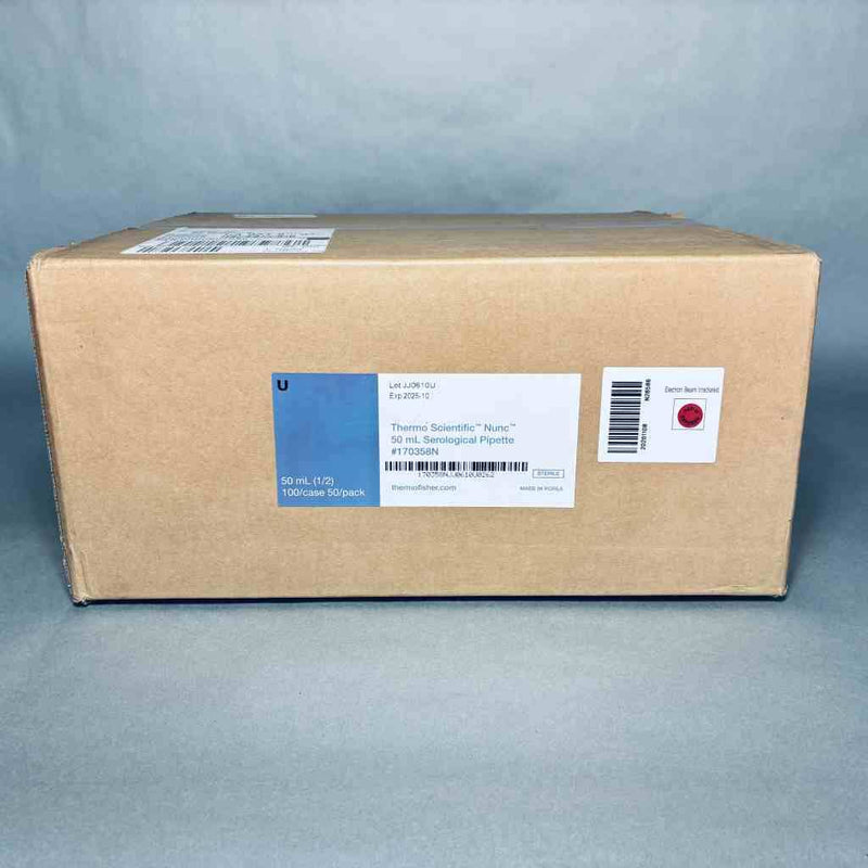 Thermo Scientific Nunc Serological Pipette 50 ml Polystyrene Case of 100 Pipets Pipets & Pipette Tips Thermo Scientific
