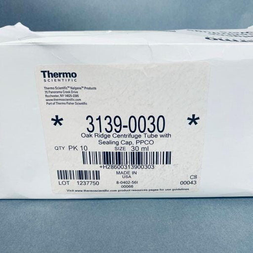 Thermo Scientific Oak Ridge Centrifuge Tube 30 ml with Sealing Cap Lot of 18 Centrifuge Tubes Thermo Scientific