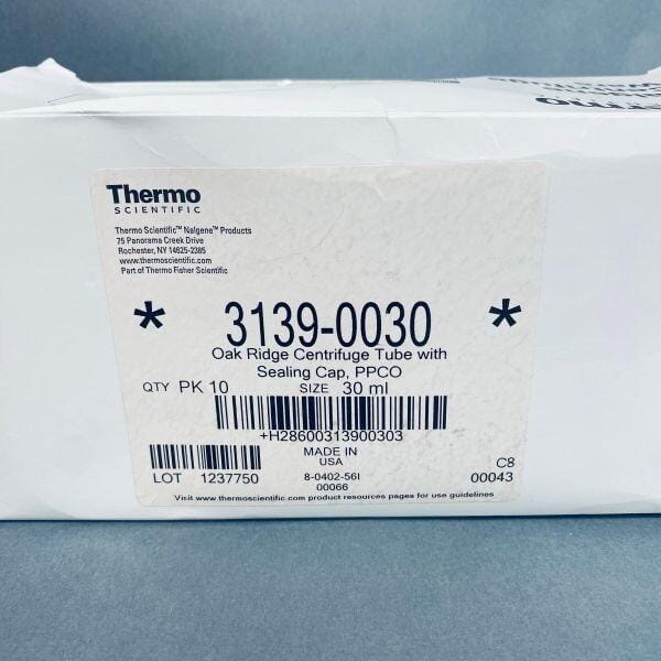 Thermo Scientific Oak Ridge Centrifuge Tube 30 ml with Sealing Cap Lot of 18 Centrifuge Tubes Thermo Scientific