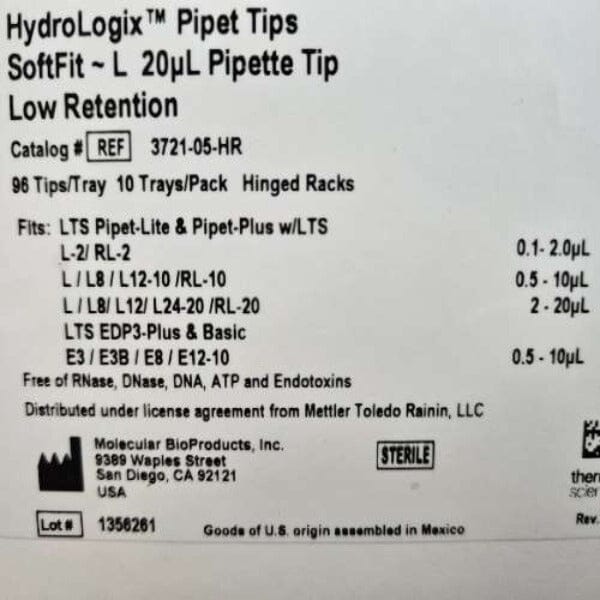 Thermo Scientific Pipet Tip SoftFit 20 ul 10 Racks with 96 Tips Each Pipettes & Pipette Tips Thermo Scientific