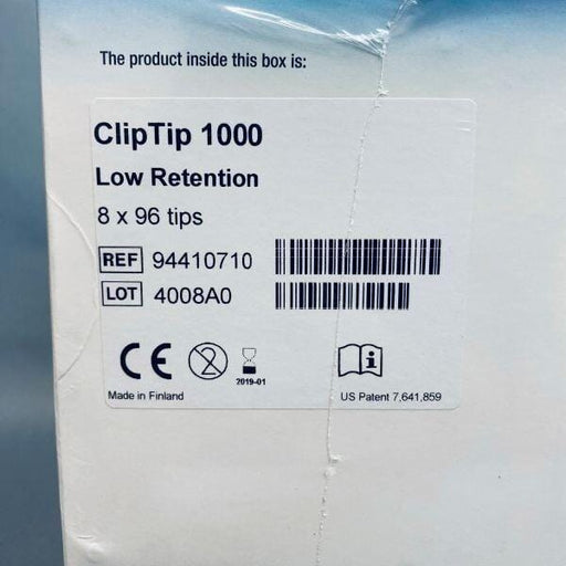 Thermo Scientific Pipette Tip ClipTip 1000 ul Low Retention Case of 8 Racks - Total of 768 Tips Pipettes & Pipette Tips Thermo Scientific