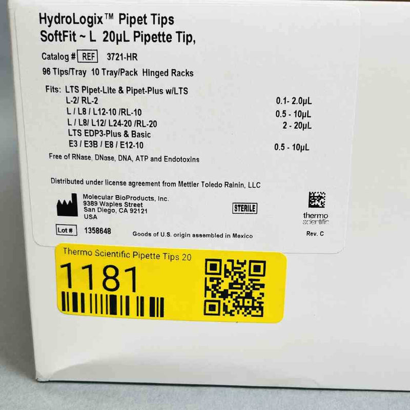 Thermo Scientific Pipette Tips 20 ul Sterile for Rainin LTS Case of 50 Racks Pipets & Pipette Tips Thermo Scientific