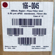 Thermo Scientific Rapid-Flow Filter Unit 0.45 um PES 500 ml Case of 12 Filters Filters Thermo Scientific