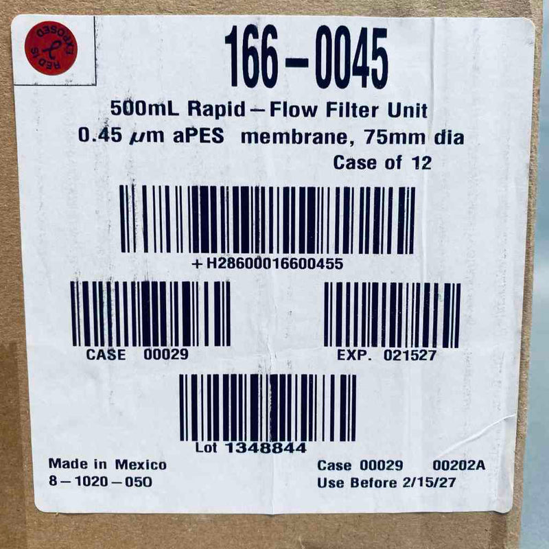 Thermo Scientific Rapid-Flow Filter Unit 0.45 um PES 500 ml Case of 12 Filters Filters Thermo Scientific