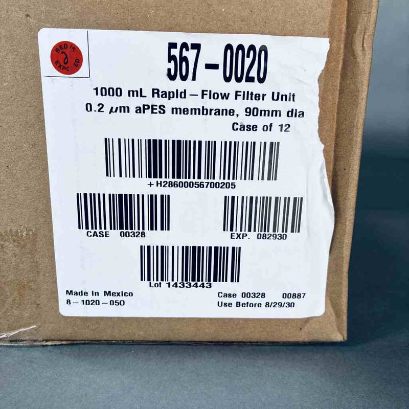 Thermo Scientific Rapid-Flow Filter Unit 1000 ml 0.2 um aPES Case of 12 Filters Filters Thermo Scientific