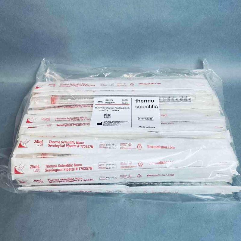 Thermo Scientific Serological Pipette 25 ml Sterile Sealed Case of 200 Pipets Pipets & Pipette Tips Thermo Scientific