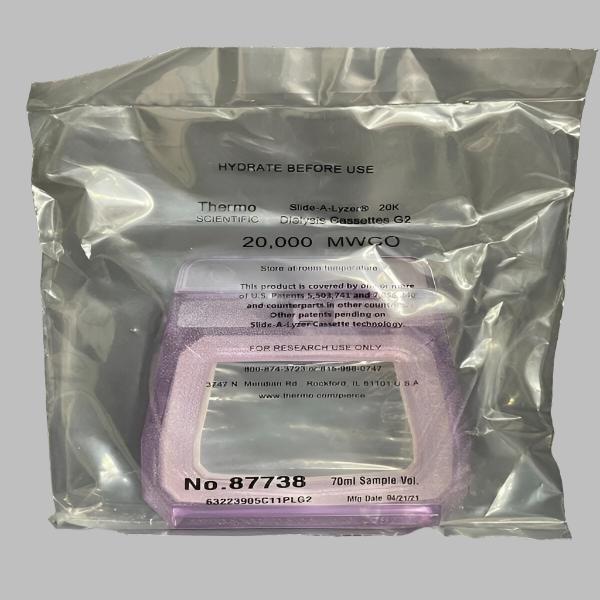 Thermo Scientific Slide-A-Lyzer Cassette G2 20K MWCO 70 ml Pack of 6 Other Thermo Scientific