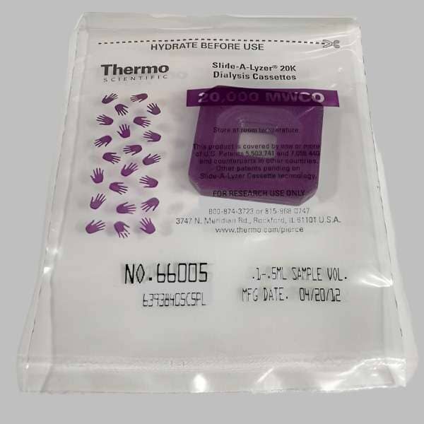 Thermo Scientific Slide-A-Lyzer Dialysis Cassette 20K MWCO 0.5 ml Box of 10 Other Medical & Lab Equipment Thermo Scientific