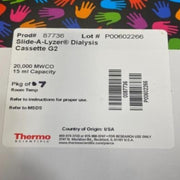 Thermo Scientific Slide-A-Lyzer Dialysis Cassette G2 15 ml 20K 8 Cassettes Other Thermo Scientific