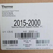 Thermo Scientific Square Bottle Narrow Mouth 2000 ml with Lid 6 Bottles Jars & Reagent Bottles Thermo Scientific