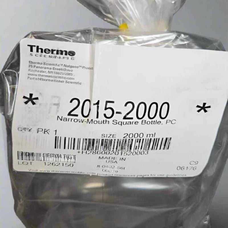 Thermo Scientific Square Bottle Narrow Mouth 2000 ml with Lid 6 Bottles Jars & Reagent Bottles Thermo Scientific