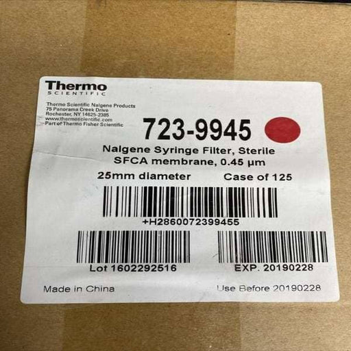 Thermo Scientific Syringe Filter 0.45 um 25 mm 125 Filters Filters Thermo Scientific