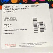Thermo Slide-A-Lyzer Mini Cassette G2 10K MWCO 0.5 ml 10 Cassettes Other Thermo Scientific