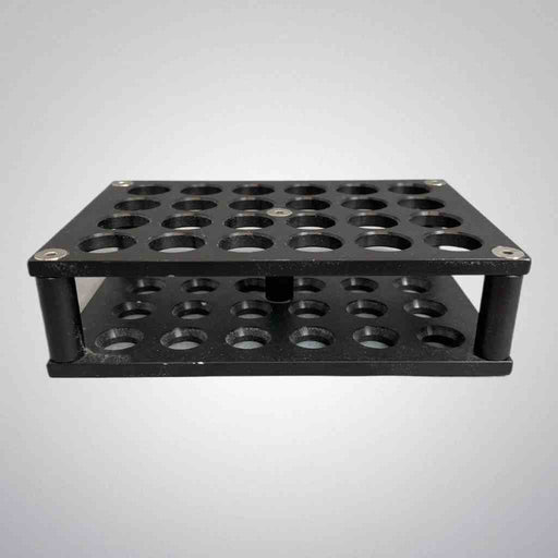 Thistle Scientific Tube Rack for 15 mm Tubes 24 Place Aluminum Rack Tube Racks Thistle Scientific