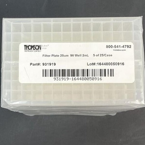 Thomson 931919 Filter Plate 96 Well 2ml 25um Sealed Pack of 5 Plates Filters Thomson Instrument Company