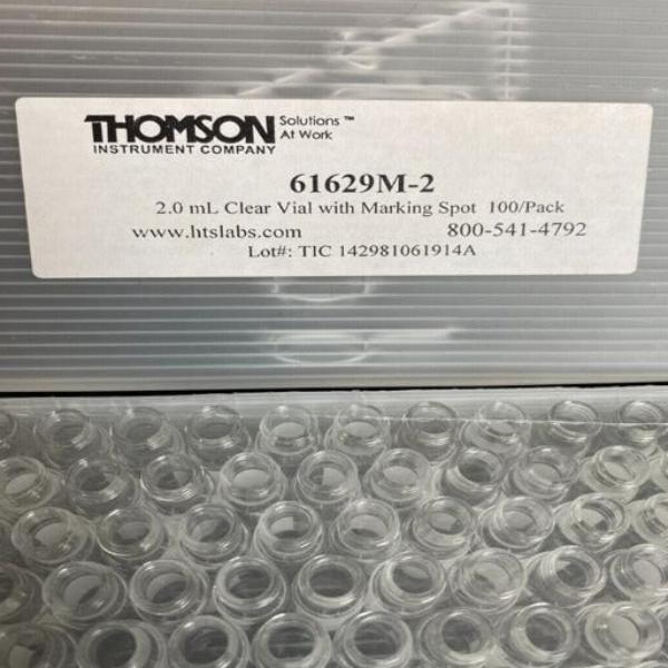 Thomson Autosampler Vial 2 ml Pack of 100 Vials Lab Consumables::Tubes, Vials, and Flasks Thomson Scientific