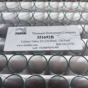Thomson Borosilicate Glass Culture Tubes 60ml 25 x 150 mm Box of 126 Test Tubes Fisherbrand