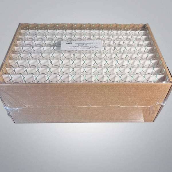 Thomson Borosilicate Glass Culture Tubes 60ml 25 x 150 mm Box of 126 Test Tubes Fisherbrand