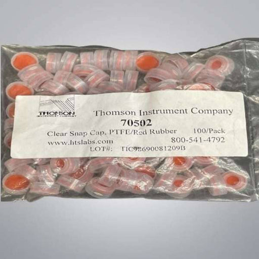 Thomson Snap Cap 11 mm Clear with Rubber Septa 500 Caps Lab Consumables::Tubes, Vials, and Flasks Thomson