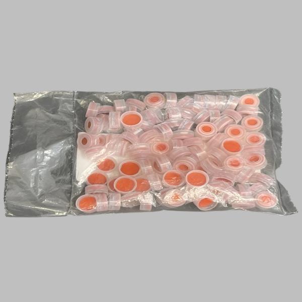 Thomson Snap Cap 11 mm Clear with Rubber Septa Sealed 500 Caps Lab Consumables::Tubes, Vials, and Flasks Thomson