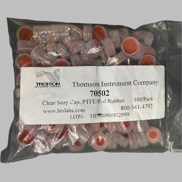 Thomson Snap Cap 11 mm Clear with Rubber Septa Sealed 500 Caps Lab Consumables::Tubes, Vials, and Flasks Thomson