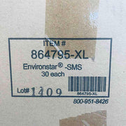 Tians Environstar SMS Disposable Lab Coat Extra Large 3 Pockets Blue Case of 30 Coats PPE Tians