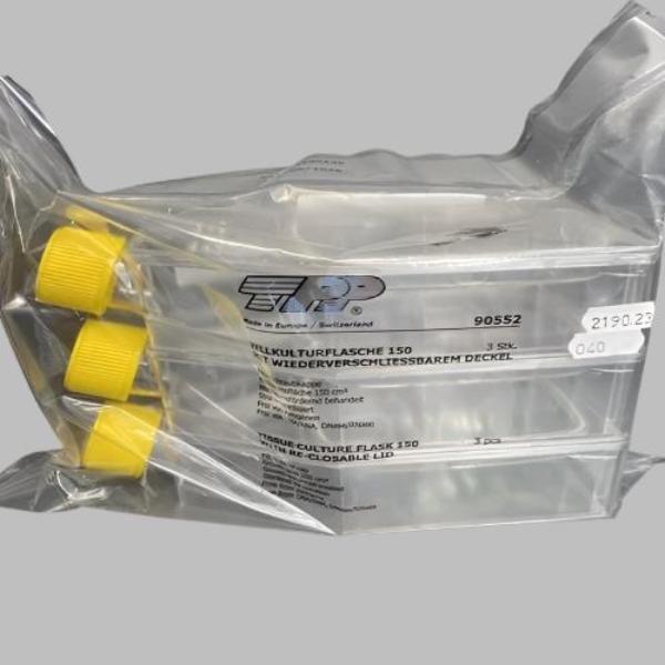 Tissue Culture Flask 150 cm2 with Filter Cap 18 Flasks Lab Consumables::Tubes, Vials, and Flasks Techno Plastic Products