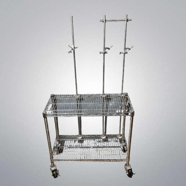 TSS Laboratory Cart and Lab Support Stand with 50" Rods and Clamps Lab Equipment::Other Lab Equipment TSS