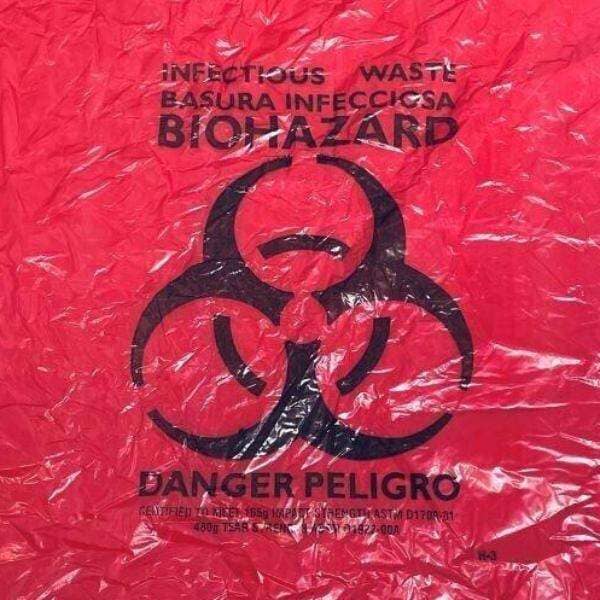 Uline Biohazard Trash Liner 10 Gallon 1.2 mil Total of 180 Bags Other Medical & Lab Equipment Uline